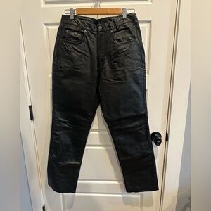 Black Leather Men's Pants